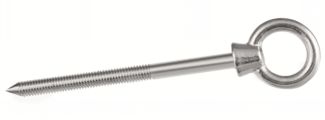 Piton à oeil filetage vois inox A4 / Threaded eye hook with nut ans washer