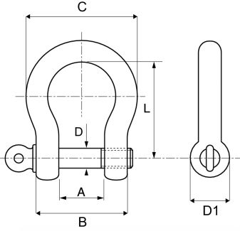 Manille lyre forgée