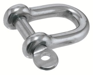 Manille droite forgée axe imperdable inox A4 / Forged straight shackle