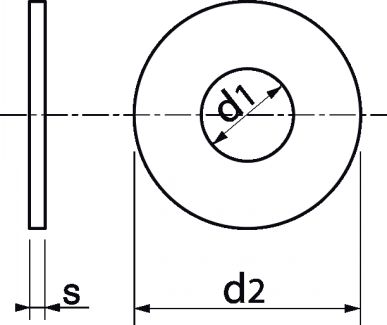 Rondelles plates larges type L