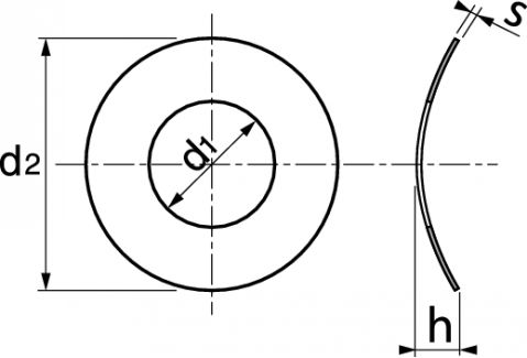 Rondelles élastiques cintrées / Curved spring lock washers