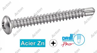 Vis autoperceuses t&ecirc;te cylindrique phillips