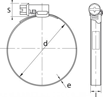 Collier bande non perforée type TEC