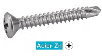 Vis autoperceuses tête fraisée bombée phillips / Philipps raised countersunk head self drilling screws