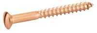 Vis bois tête fraisée bombée fendue laiton / Slotted raised countersunk head wood screws