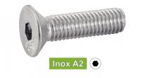 Vis à métaux tête fraisée six pans creux inox A2 / Hexagon socket countersunk head screws