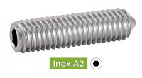 Vis sans tête six pans creux bout pointeau inox A2 / Hexagon socket set screws cone point