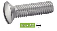 Vis à métaux tête fraisée bombée fendue inox A2 / Slotted countersunk head machine screws