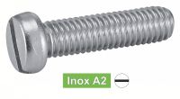 Vis à métaux tête cylindrique fendue inox A2 / Slotted cheese head machine screws