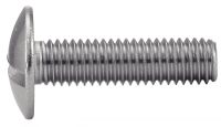 Vis à métaux poelier fendue inox A2 / Slotted mushroom head machine screws