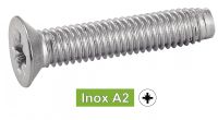 Vis autotaraudeuses tête fraisée pozidrive inox A2 / Pozidrive countersunk head thread rolling screws