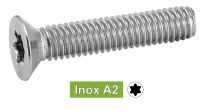 Vis tête fraisée six lobes DIN965 Inox A2