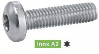 Vis à métaux tête cylindrique six lobes inox A2 / Six lobe pan head machine screws