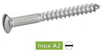 Vis à bois tête fraisee bombee fendue inox A2 / Slotted countersunk wood screws