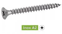 Vis pour agglomere tête fraisee pozidrive inox A2 / Pozidrive countersunk head chipboard screws