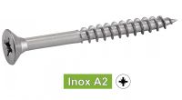 Vis pour agglomere tête fraisee pozidrive inox A2 / Pozidrive countersunk head chipboard screws