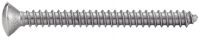 Vis à tôle tête fraisée bombée fendue inox A2 / Slotted raised countersunk head self tapping screws forme C