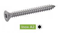 Vis à tôle tête fraisée six lobes inox A2 / Six lobe countersunk head self tapping screws forme C