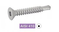 Vis autoperceuses tête fraisée carrée AISI 410 / Square countersunk head self drilling screws