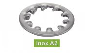 Rondelles inox à dents intérieures inox A2 / Internal toothed lock washers