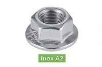 Ecrous à embase crantée inox A2 / Hexagon flange nuts with serration