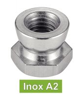 Ecrous inviolables autocassants inox A2 / Self-breaking lock nuts