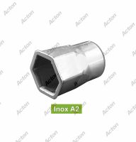 Ecrous &agrave; sertir hexagonal t&ecirc;te frais&eacute;e affleurante inox A2