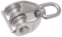 Poulie double inox A2 / Swivel eye pulley double sheaves