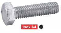 Vis tête hexagonale entièrement filetée DIN933 Inox A4