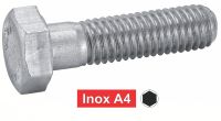 Vis tête hexagonale partiellement filetée DIN931 Inox A4