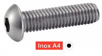 Vis à métaux tête bombée six pans creux inox A4 / Hexagon socket button head screws