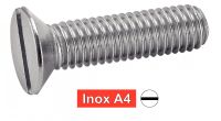 Vis à métaux tête fraisée fendue inox A4 / Slotted countersunk head machine screws