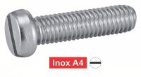 Vis à métaux tête cylindrique fendue inox A4 / Slotted cheese head machine screws