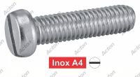 Vis &agrave; m&eacute;taux t&ecirc;te cylindrique fendue inox A4 / Slotted cheese head machine screws