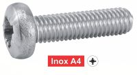 Vis à métaux tête cylindrique pozidrive inox A4 / Pozidrive pan head machine screws