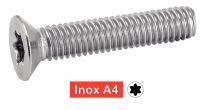 Vis à métaux tête fraisée six lobes inox A4 / Six lobe countersunk head machine screws