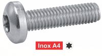 Vis à métaux tête cylindrique six lobes inox A4 / Six lobe pan head machine screws