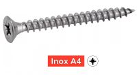 Vis pour agglomere tête fraisee pozidrive inox A4 / Pozidrive countersunk head chipboard screws