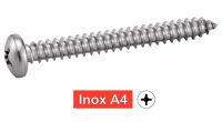 Vis à tôle tête cylindrique large phillips inox A4 / Phillips pan head self tapping screws forme C