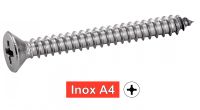 Vis à tôle tête fraisée phillips inox A4 / Phillips countersunk head self tapping screws forme C