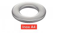 Rondelles inox plates découpées inox A4 / Plain stamped washers