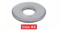Rondelles inox plates larges inox A4 / Large plain washers
