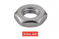 Ecrous bas hexagonaux inox A4 / Hexagon thin nuts