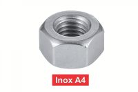 Ecrous haut m = d inox A4 / Hexagon heavy nuts, m=d