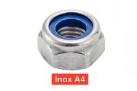 Ecrous indesserables bague nylon inox A4 / Hexagon locknuts with nylon insert