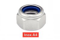 Ecrous hexagonaux indesserables avec bague nylon / Hexagon locknuts high with nylon insert