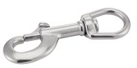 Mousqueton a targette avec emerillon inox A4 / Spring hook