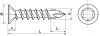 Vis autoperceuses tête fraisée crantée ailettes / Six lobe countersunk head serrated self drilling screws with winglets