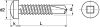 Vis autoperceuses tête cylindrique crantée carrée / Self drilling screws pan head square recess with serration