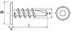 Vis autoperceuses tête crantée large carrée / Square truss head serrated self drilling screws